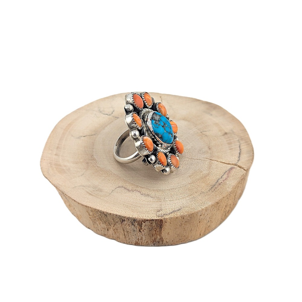 Navajo Jewelry Women's Ring Handmade Native American Signed Adjustable *** - Picture 3 of 11